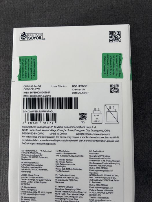 Oppo A6 pro 8 gb ram 256 gb ca nou pachet complet