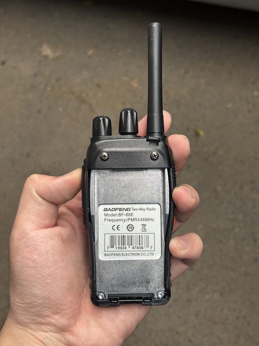 Baofeng BF88E, PMR446 chastota, ishlatish uchun litsenziya shart emas