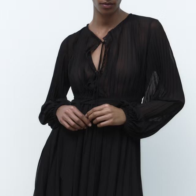 Официална черна рокля ZARA