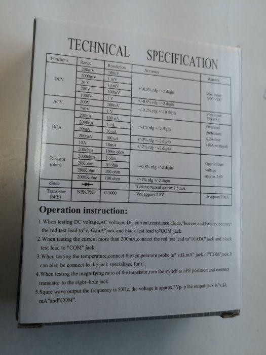 Multimetru digital DT-830B