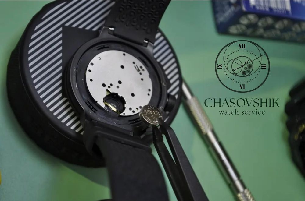 Замена батарейки в часах, RENATA