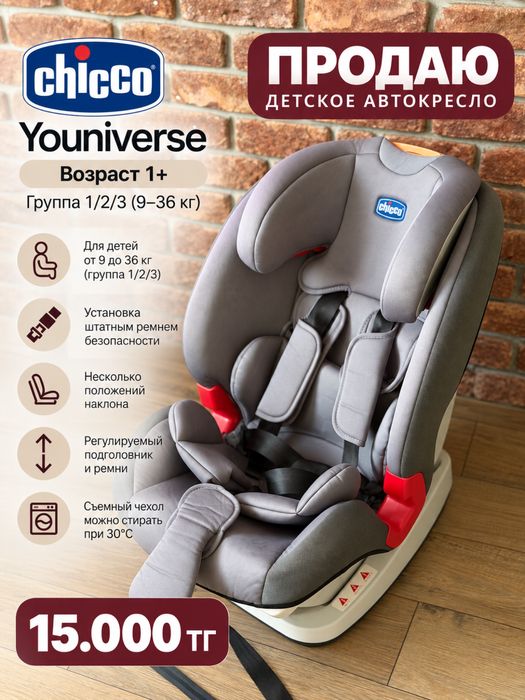 Продам детское автокресло chicco
