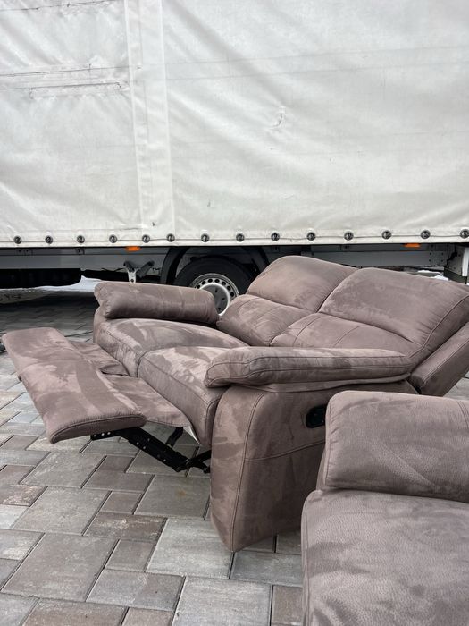 Set Canapea ~ Canapele 3 2 1 Alcantara cu Recliner
