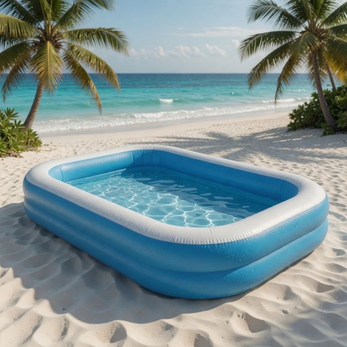 Надуваем семеен басейн 200x150 см + компактна електрическа помпа!