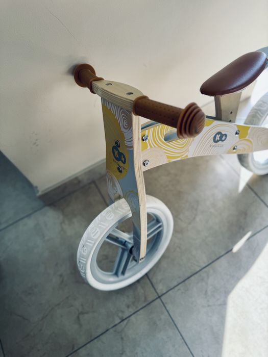 Kinderkraft, Дървено колело за баланс Runner, жълто