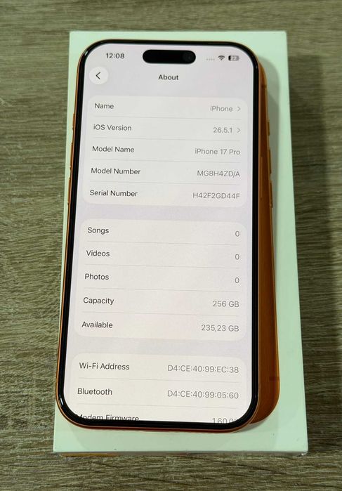 Iphone 17 pro 256gb 100BH с гаранция