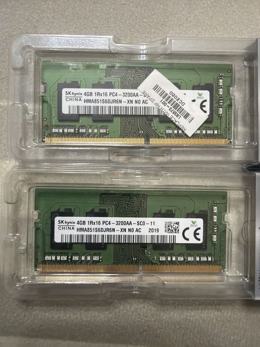 Планки ОЗУ для ноутбука sodimm ddr4 4Gb