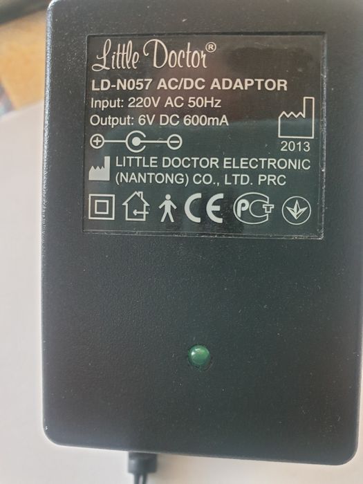 Блок питания 6V 600mA для тонометра.