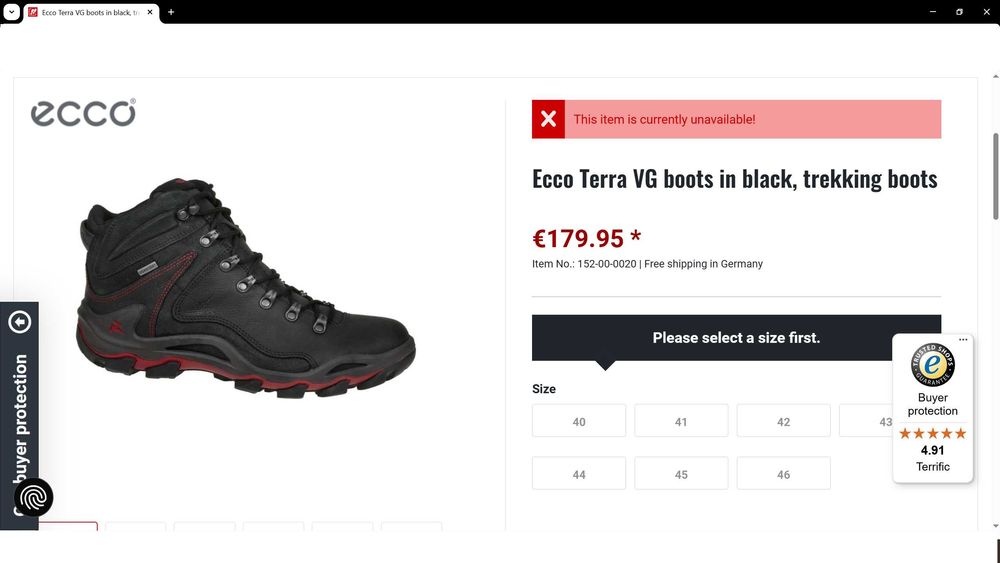 ECCO TERRA VG GORE-TEX YAK Leather Boots размер EUR 43 естествена кожа водонепромокаеми - 2393