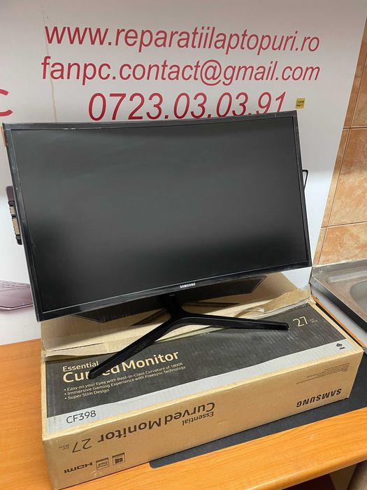 Monitor gaming Curbat Samsung 27" Curved  CF398 impecabil, 100 Hz