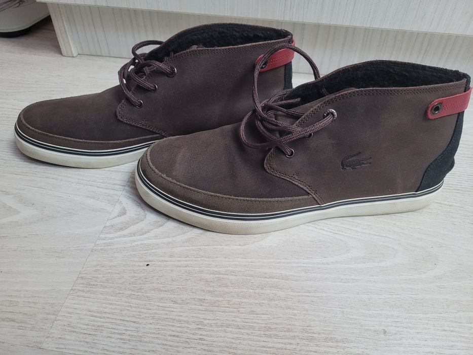 Зимни Lacoste от естествена кожа и велур