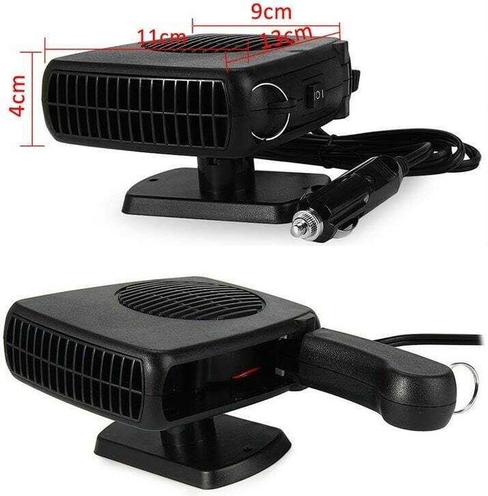 Aeroterma auto 12v cu aer cald sau rece 200w dezaburire/dezghet geam