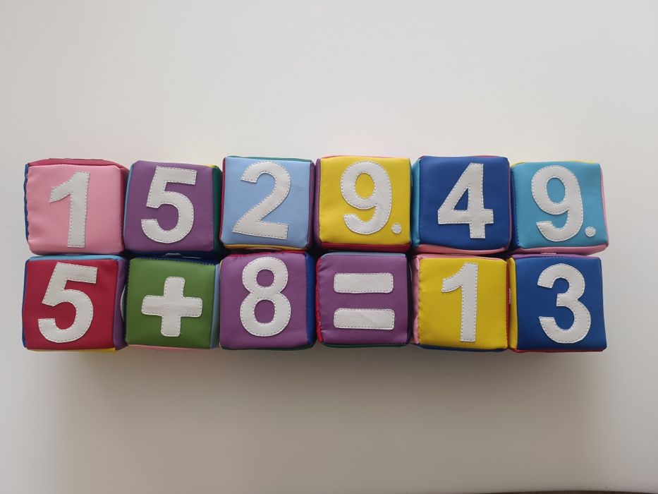 Мягкие кубики-цифры