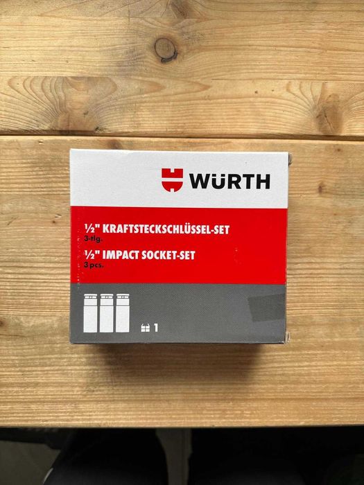 Set 3 chei tubulare de impact WURTH, prindere 1/2'' - 17mm, 19mm, 21mm