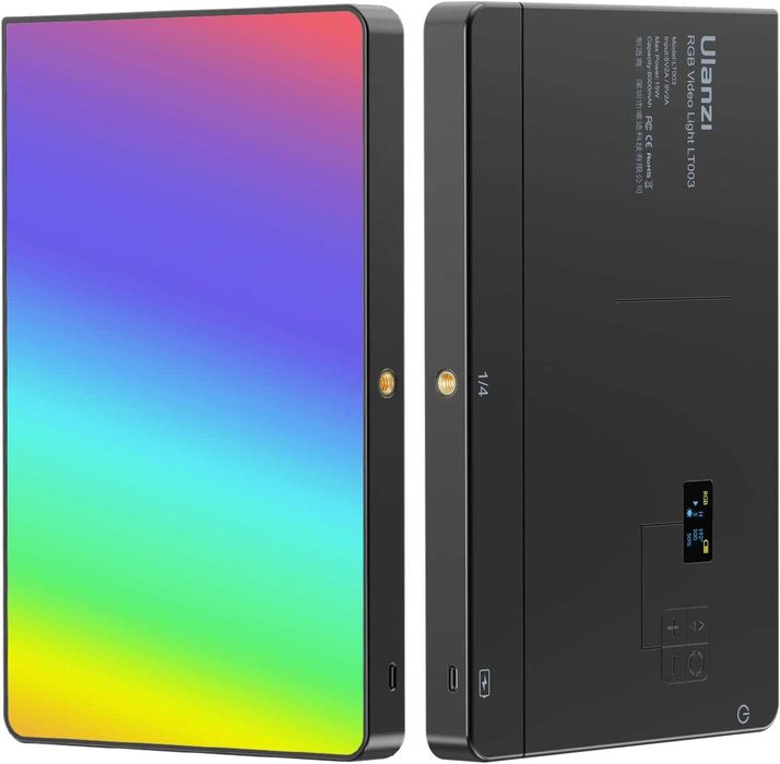 ULANZI LT003 RGB видео лампа с вградена батерия 8000mAh и USB зарядно