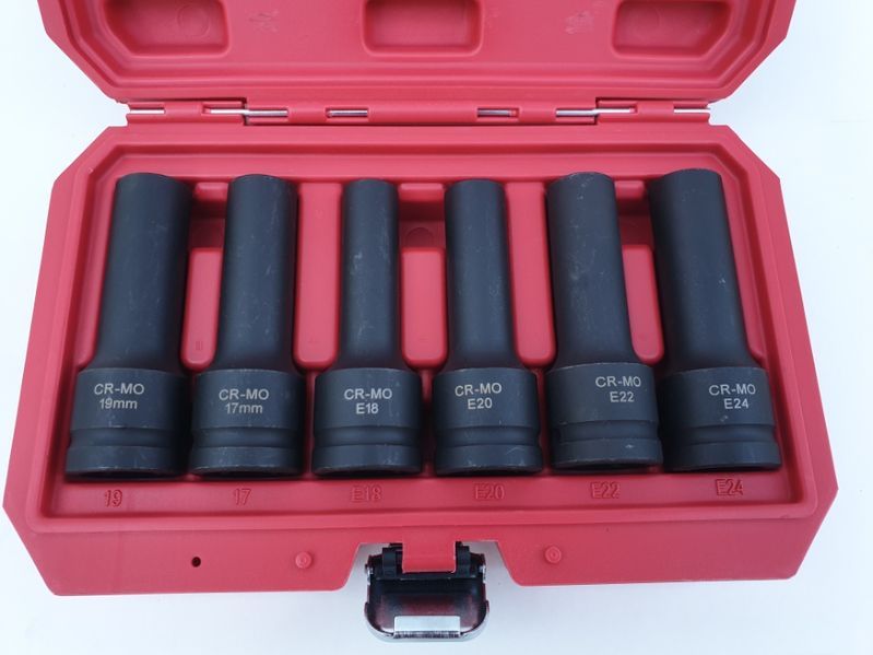 Trusa tubulare lungi de impact 3/4 12 laturi euro torx bihexagonale