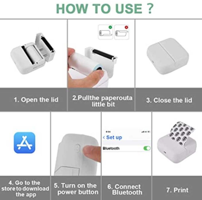 Преносим фотопринтер, използващ термичен печат