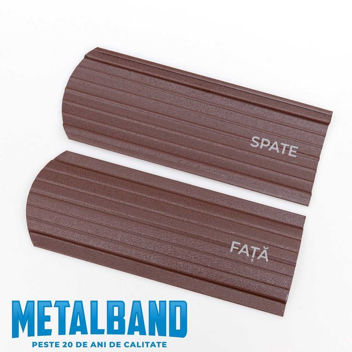Sipca metalica vopsita mat maro ciocolatiu, caramiziu si gri de 0,45mm