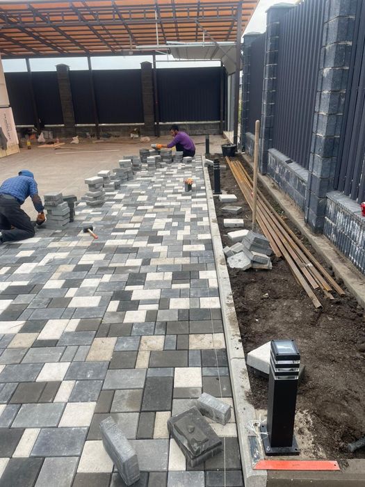 Укладка брусчатки и поребриков