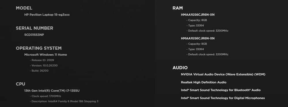 Лаптоп HP Pavilion 15-eg3xxx