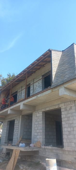 Кровля, стяжка, штукатурка