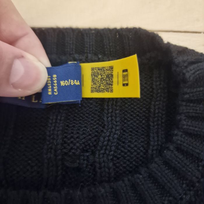 Pulover Negru Polo Ralph Lauren Cu Logo Alb Nou Cu Eitcheta - Marime S