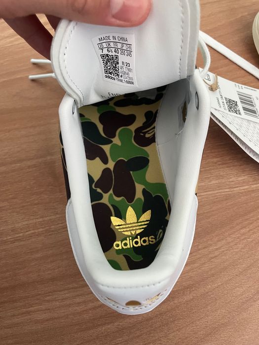 Size 40 EU - Adiddas Stan Smith Bape ABC Camo