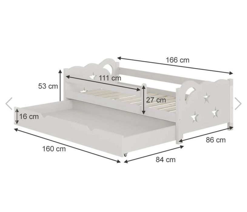 Детско легло масив 160х80
