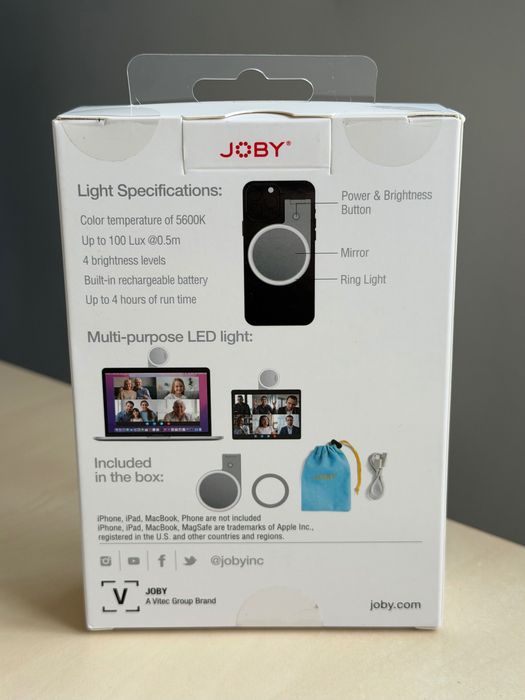 Vand  Joby Beamo MagSafe - Lampa LED Ring pentru iPhone