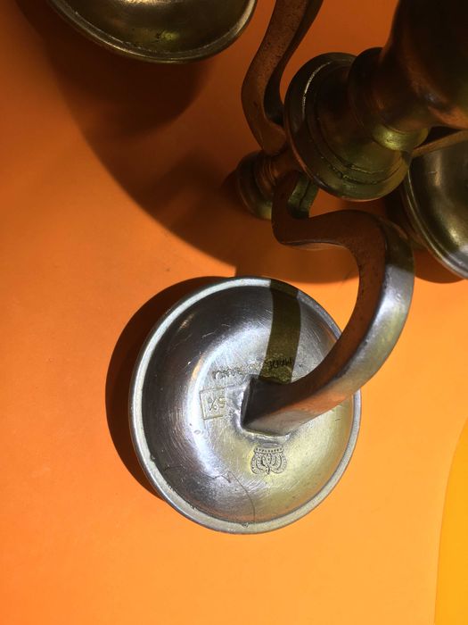 Старинен Френски Свещник с Щампи Корона, Etan ,95%