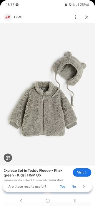 Jacheta + caciula set H&M