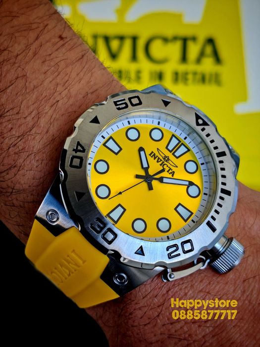 INVICTA Bumble Yellow 51mm, Инвикта нов ръчен часовник