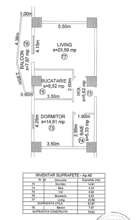 Apartament 2 camere - decomandat - et.3 - la cheie - Mihai Viteazu