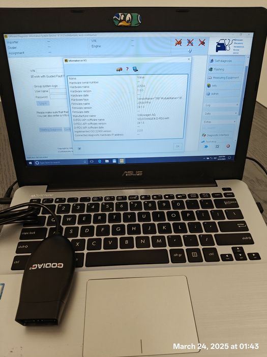 Laptop Asus diagnoza auto Odis Can Clip Xentry Delphi