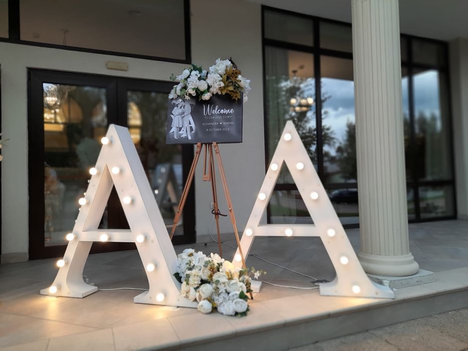 Litere volumetrice luminoase de inchiriat