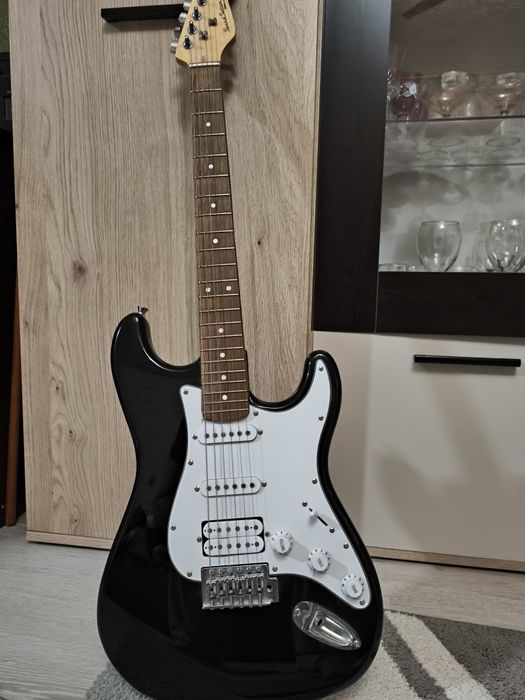 Черна електрическа китара RIDER-STD-S 6 струни TB