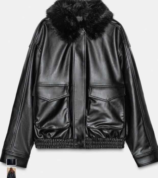 кожено бомбър яке Zara