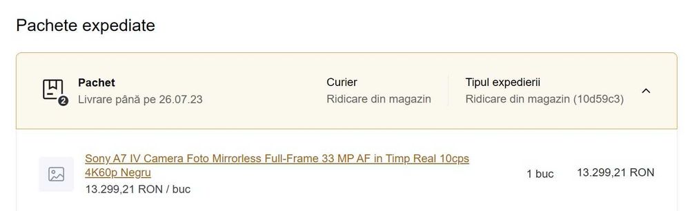 Sony a7iv, in garantie, de la F64, impecabil, 43k shutter, complet