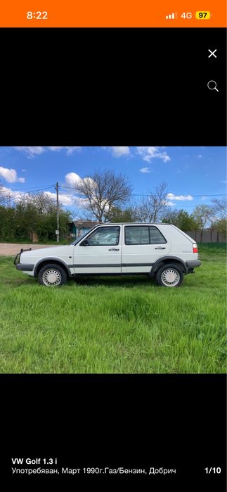 Golf II 1.3i 55(kc) 1990г газ /бензин Повдигнат,роубар с желязна кора бод двигателя.В много добро техническо състояние. Тел. 0887 701 625