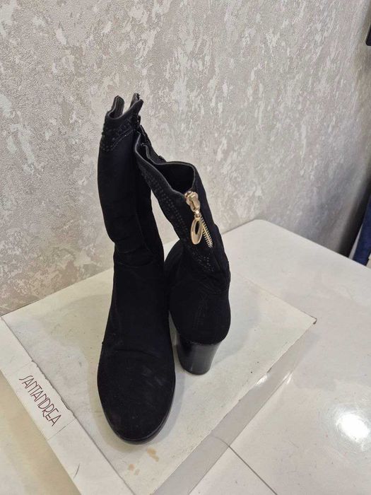 Сапоги женские замшевые утепленные