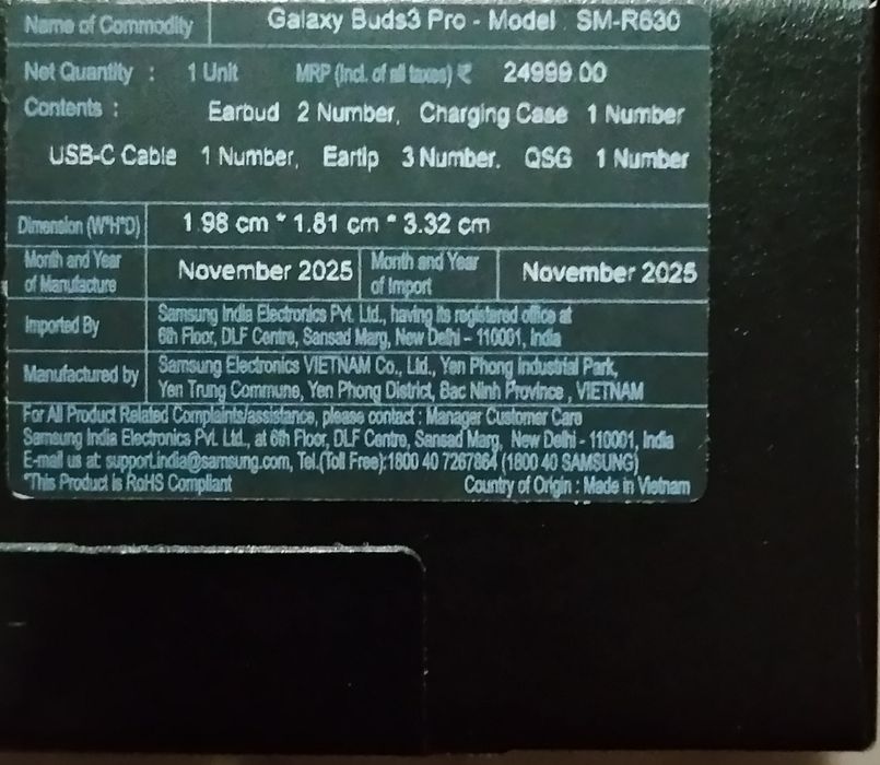 Наушники Samsung Buds 3 pro