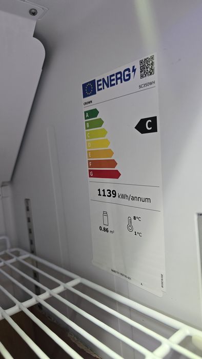 Хладилна витрина Crown SC350WH, 350 1, С, Бял