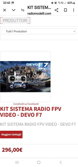 DEVO F7 FPV 5,8 GHz noua nefolosita cu tipla