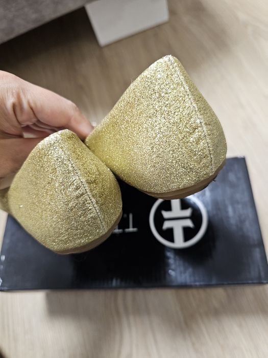 Балетки, 38 размер, золотые