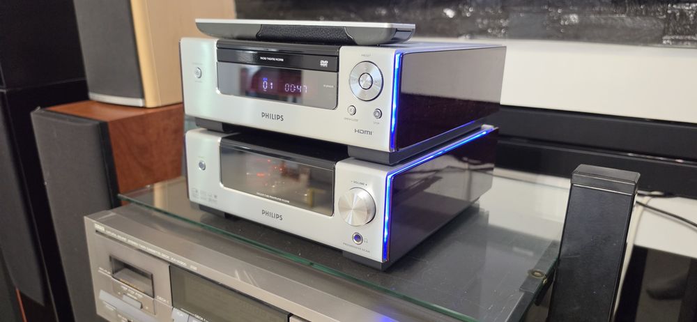 Linie 2.1 Philips MCD 908 amplificator lampi CD/DVD player iesire subwoofer activ Hdmi