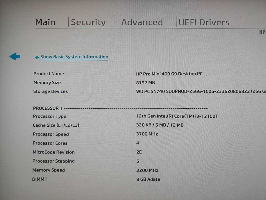 Mini PC HP ProDesk 400 G9 I3 12100T 8GB Ram DDR4 256GB SSD NVMe NOU