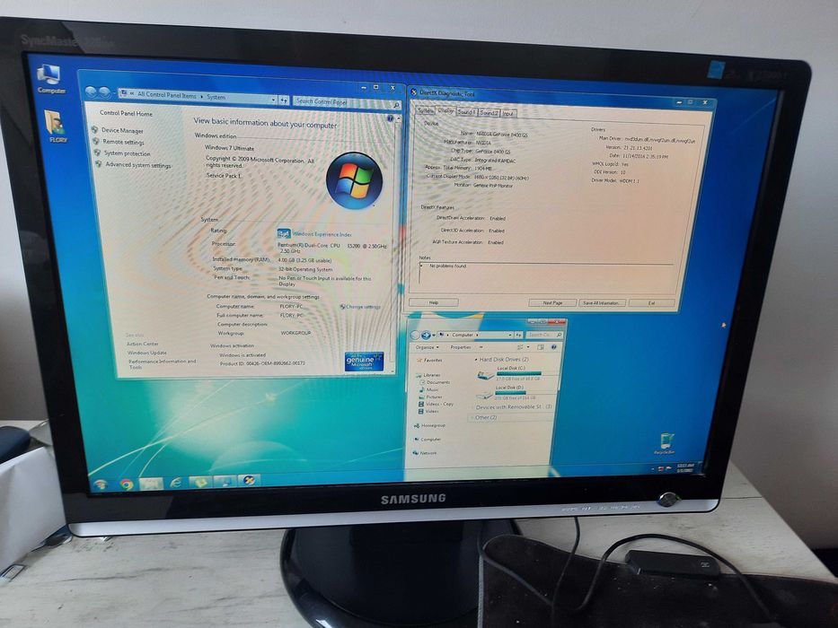 calculator + monitor + tastastură si Căști gaming
