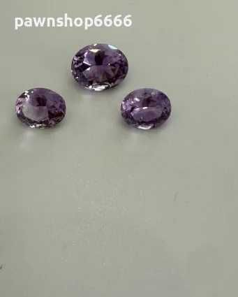 Лот естествени фасетирани аметисти – 7.85 ct (3 броя) – отлична шлифовка