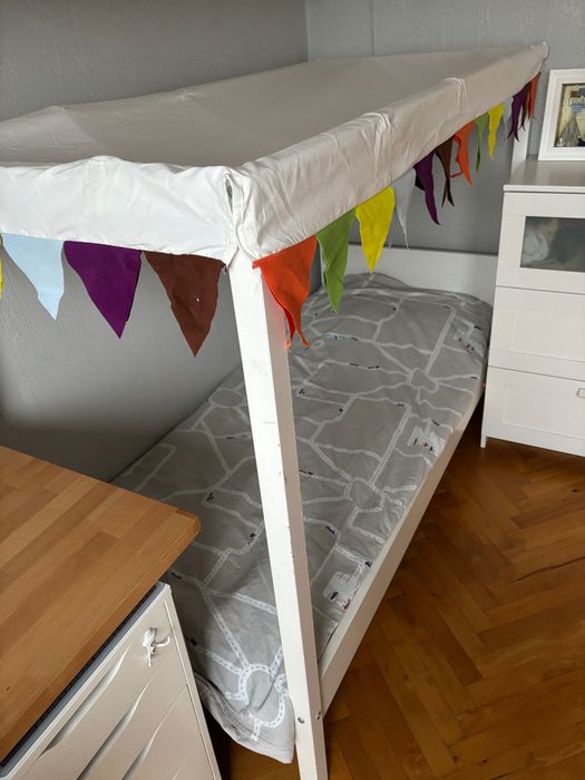 Детско креватче ÖVRE bed Ikea с подматрачна рамка и матрак 70/160см