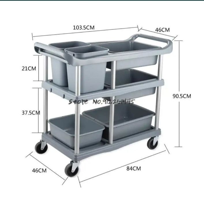 Тележка для сбора  еды отель ресторан